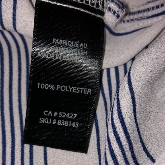 Lily Morgan oversized striped button down blouse - Picture 3 of 4